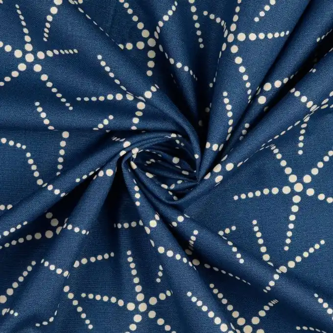 Baumwollstoff Sterne blau Geprüft