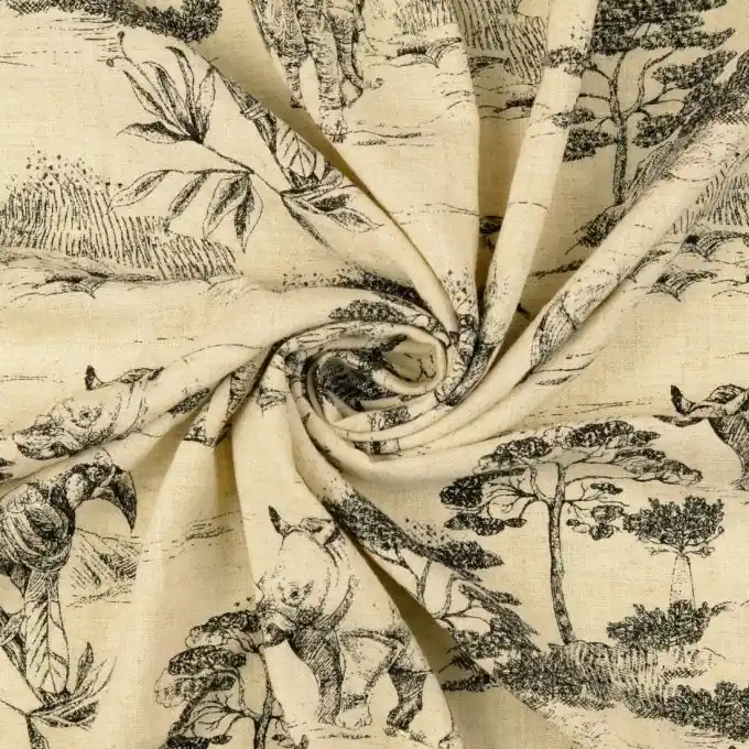 Jetzt Kaufen Stoff Leinen/Viskose Savanne