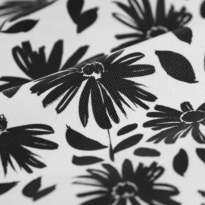 Abverkauf Kunstleder bedruckt Siny schwarz