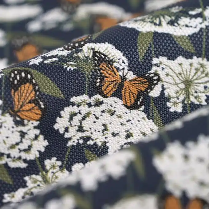 Highlight Kunstleder Schmetterling marineblau