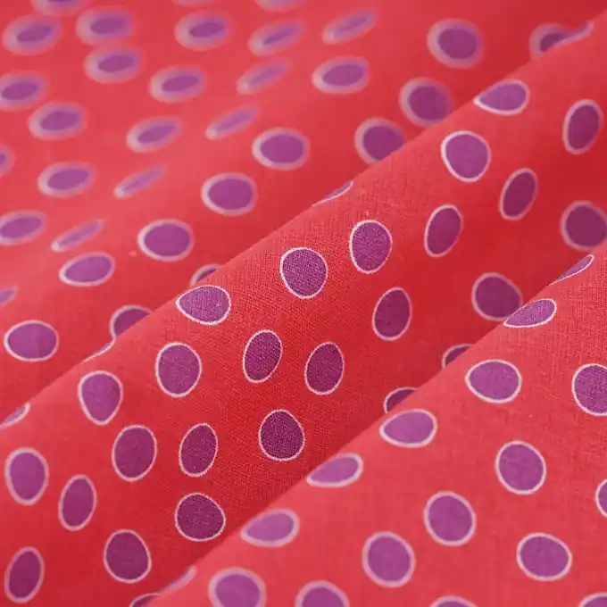 Gleich Bestellen Popeline Baumwolle Punkte violett rot