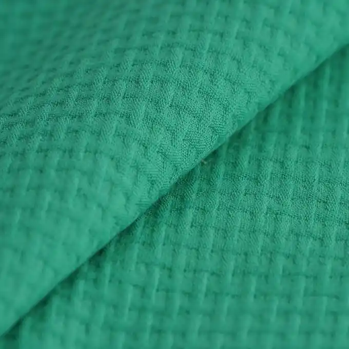 Waffelpiqué Bio Baumwolle grün Preis Gesenkt