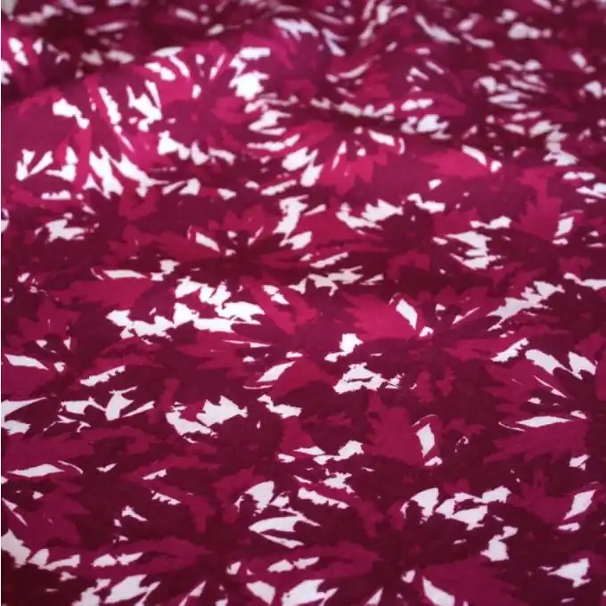 Popeline Viskose“Flora“ Weinrot Saisonangebot