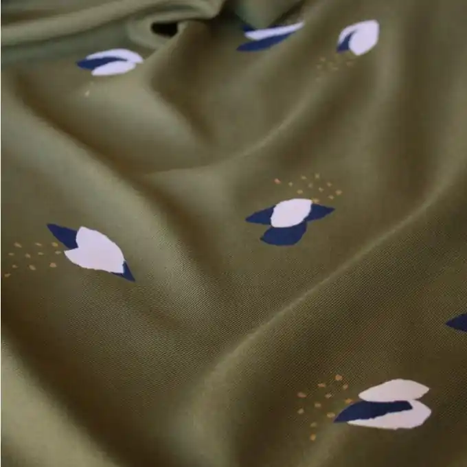 Köperstoff Viskose „Fago“ khaki – Eglantine et Zoé Sale