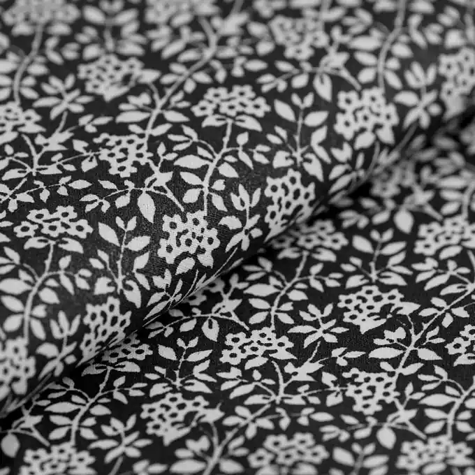 Exklusiv Beschichteter Baumwollstoff Indy schwarz