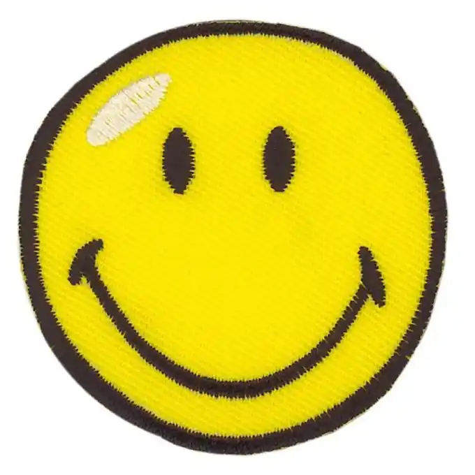 Smiley-Patch zum Aufbügeln: individuelles Design leicht gemacht! Original