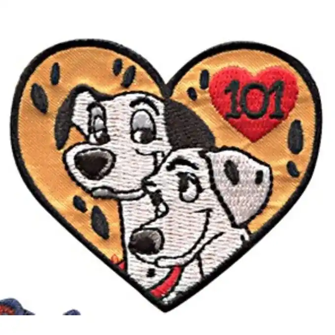 101 Dalmatiner Bügelpatch Herz Disney Klassik Ecusson Nur Heute