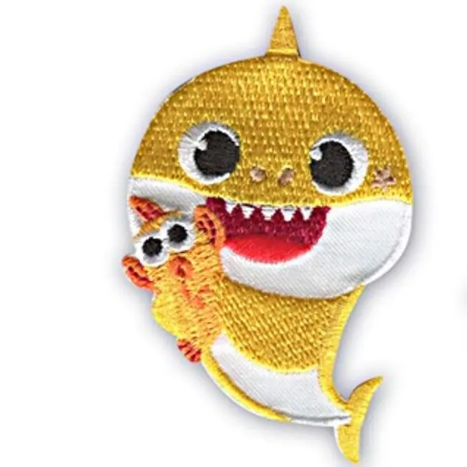 Sofort Bestellen Baby Shark yellow and catfish iron-on patch emblem