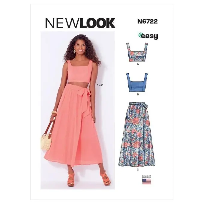 Online Kaufen Schnittmuster Newlook Set mit Wickelrock und Oberteil