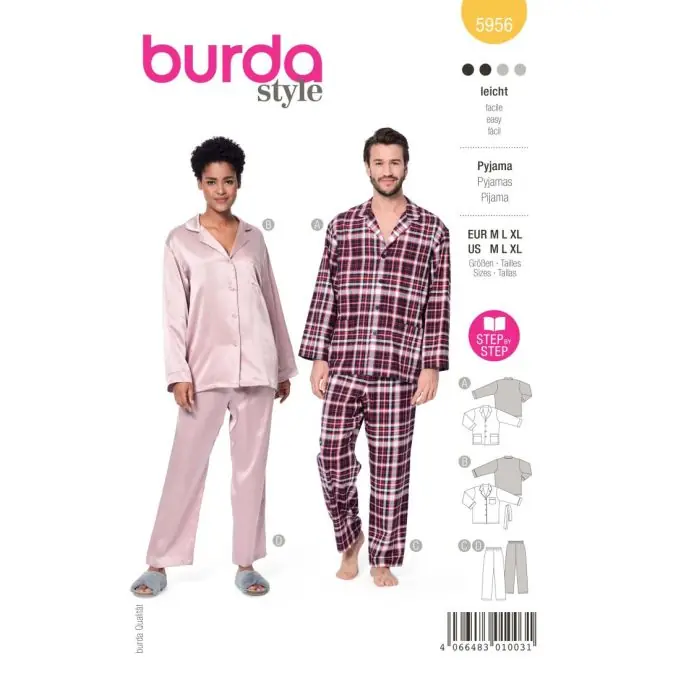 Schnittmuster Burda 5956 Pyjama Kracherpreis
