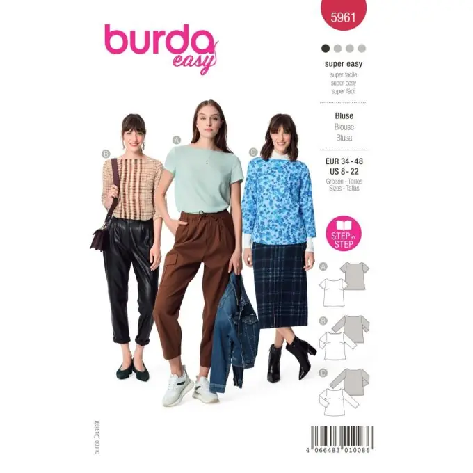 Heute Kaufen Schnittmuster Burda 5961 Bluse