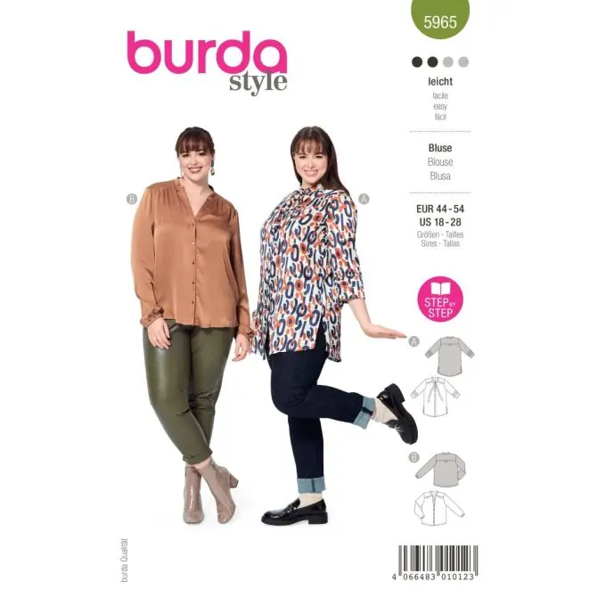 Bestseller Schnittmuster Burda 5965 Blusen