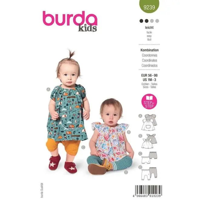 Schnittmuster Burda 9239 Bluse mit Puffärmel Weltweiter Versand