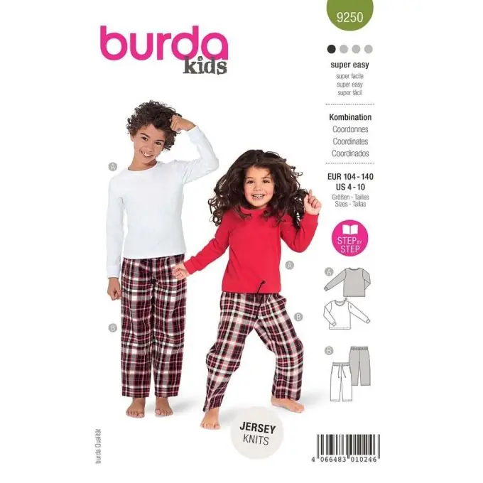 Saisonangebot Schnittmuster Burda 9250 Kid T-Shirt Hose