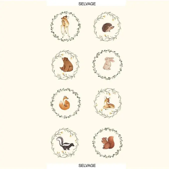 Stella Medaillonstoff Creme 110cm Exklusiv