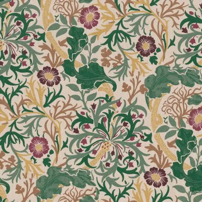 Dekostoff Linenlook Vegetation Begrenztes Angebot