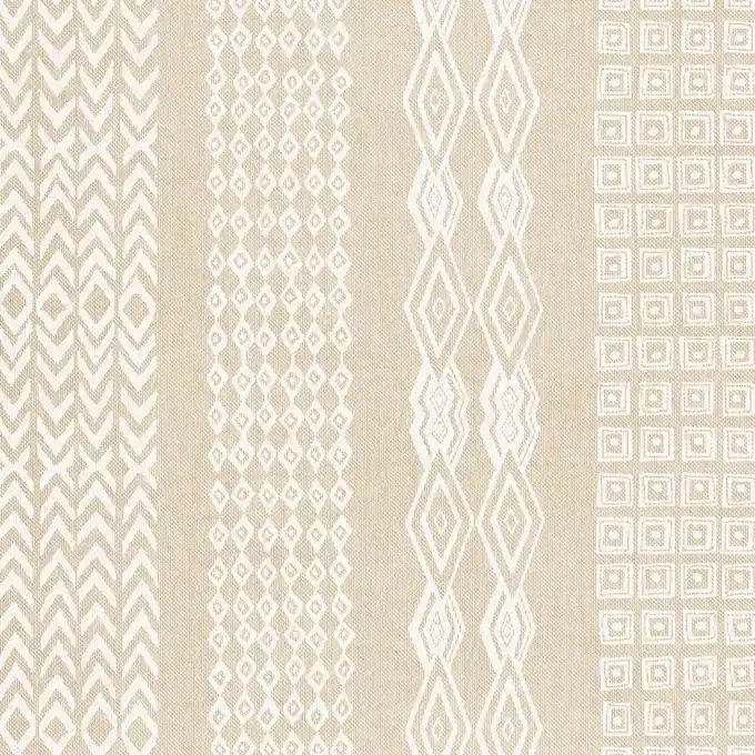 Dekostoff Linenlook Streifen weiß Hochwertig