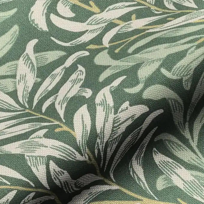 Dekostoff grün Bambuszweige Ausverkauf