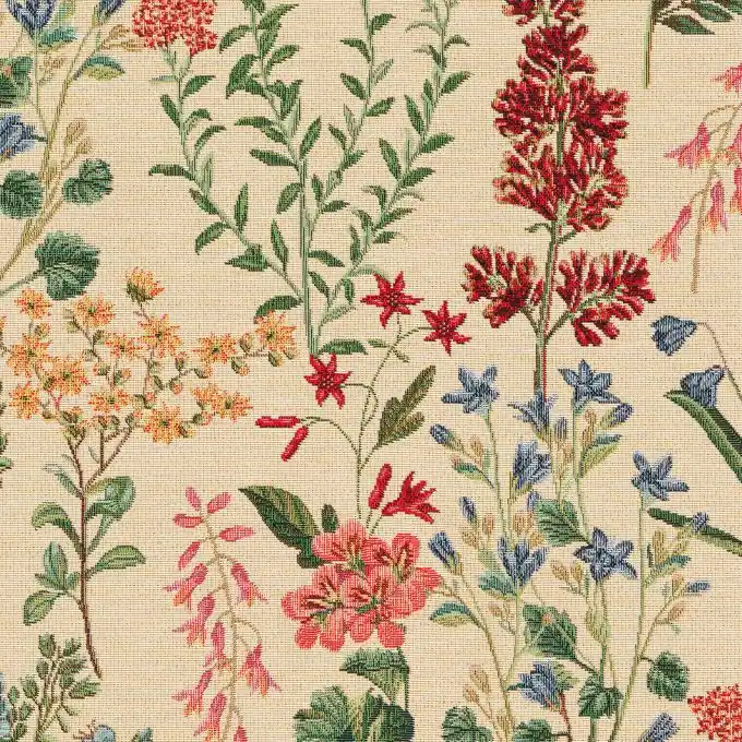 Angebot Jacquard beige Blumenwiese