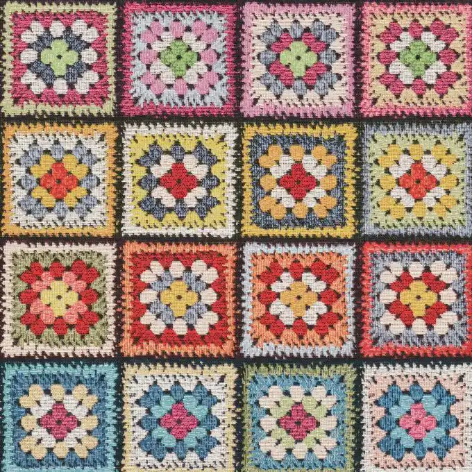Sonderaktion Jacquard Granny Square bunt
