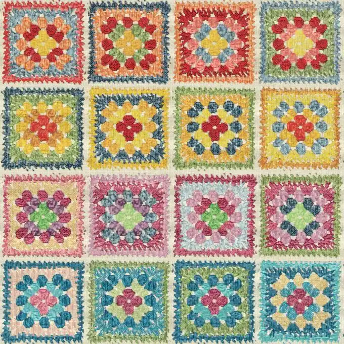 Jacquard Granny Square pastell Top-Angebot