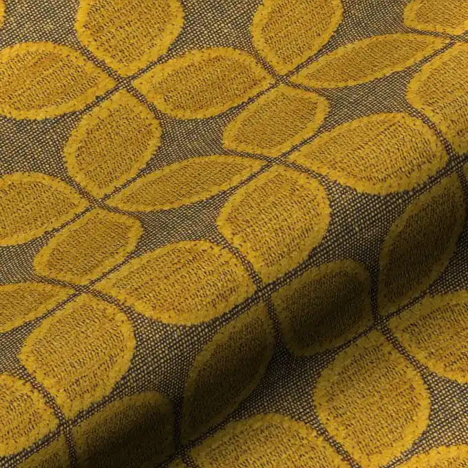 Direktkauf Jacquard Klee Samt senfgelb