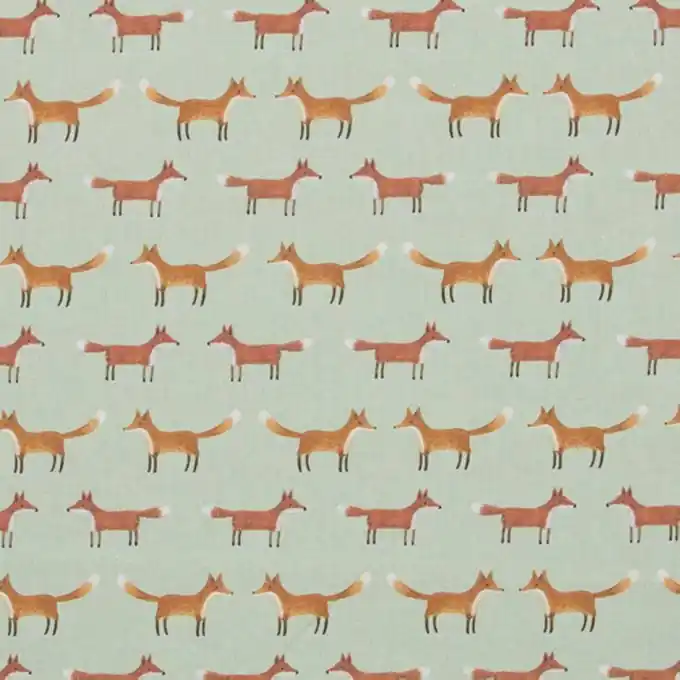 Canvas Halbpanama Linenlook Füchse Kostenloser Versand