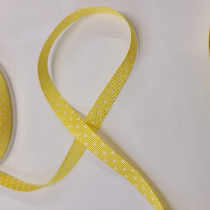 Ab Werk Band Polyester kleine Punkte 10 mm gelb