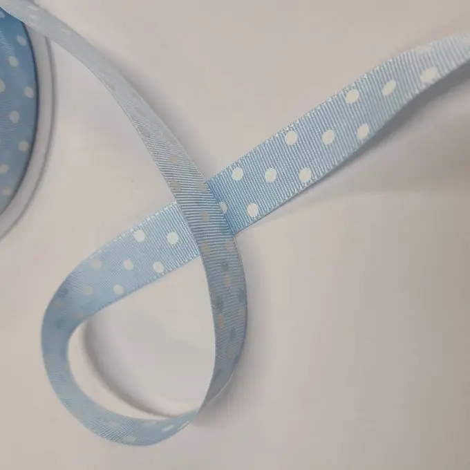 Gleich Bestellen Band Polyester kleine Punkte 16 mm himmelblau