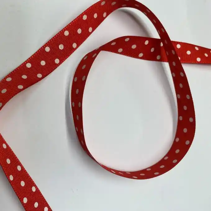 Top-Angebot Band Polyester kleine Punkte 16 mm rot