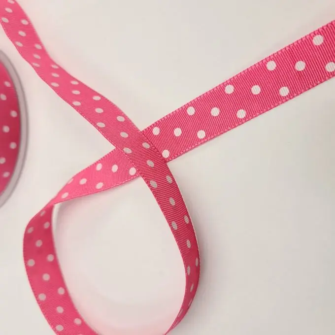 Band Polyester kleine Punkte 16 mm bonbonpink Neu Im Sortiment