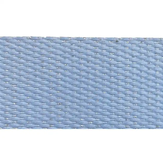 Angebot Gurtband 30 mm blau lurex silber
