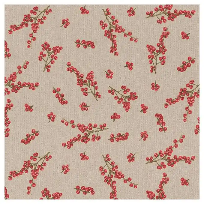 Echt Canvas Halbpanama Linenlook weiß rot