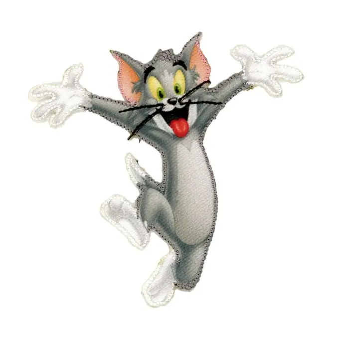 Aktuell Tom & Jerry Applikation: Comic-Print in Grau