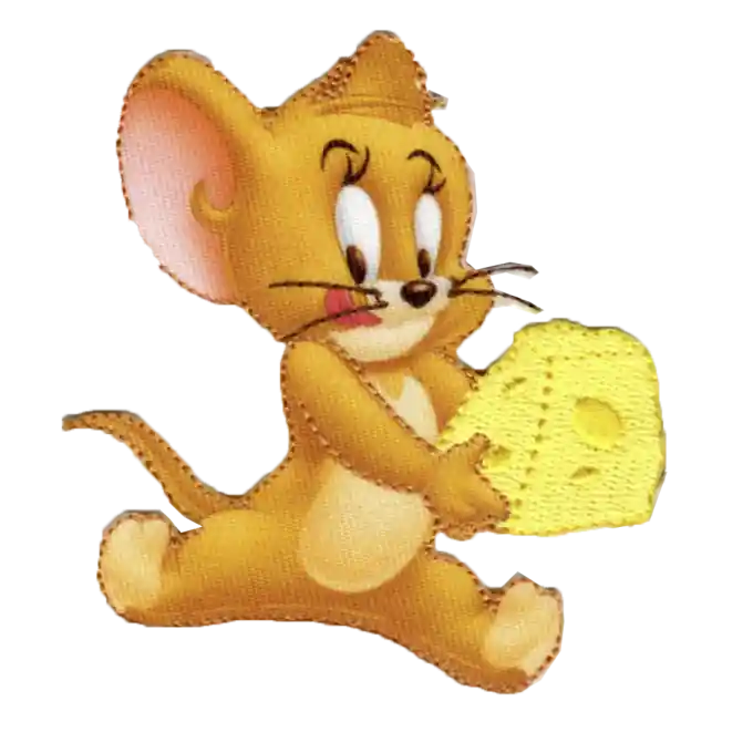 Top-Qualität Tom & Jerry Applikation für Kleidung – Braun mit Tier-Print