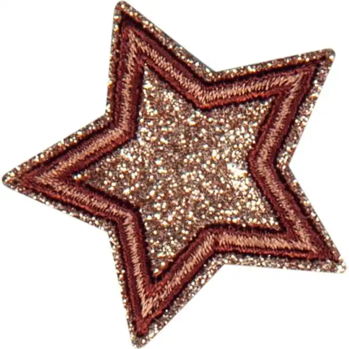 Glitzerndes Gold-Herz-Patch Letzte Chance