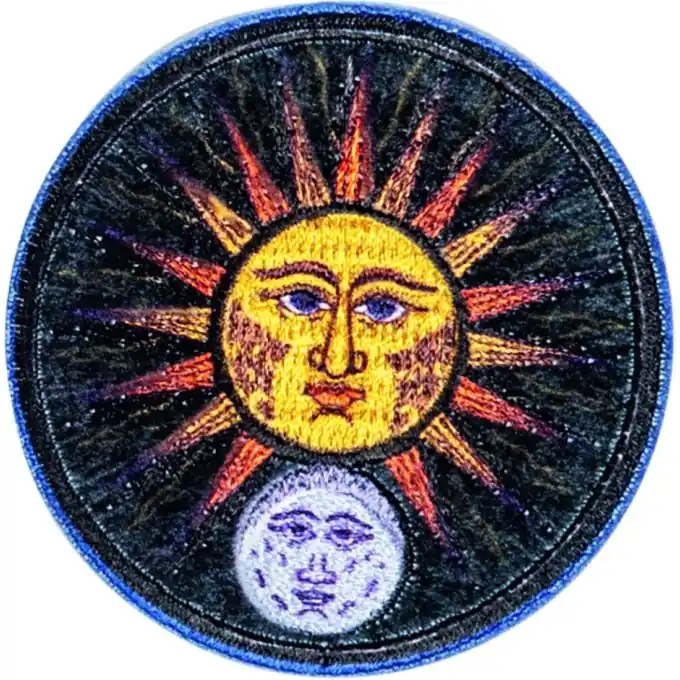 Applikation Sonne Mond blau Mengenrabatt