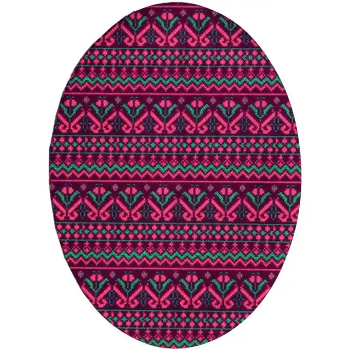 Solange Der Vorrat Reicht Originelle Bügelflicken mit Strickmuster in Rot