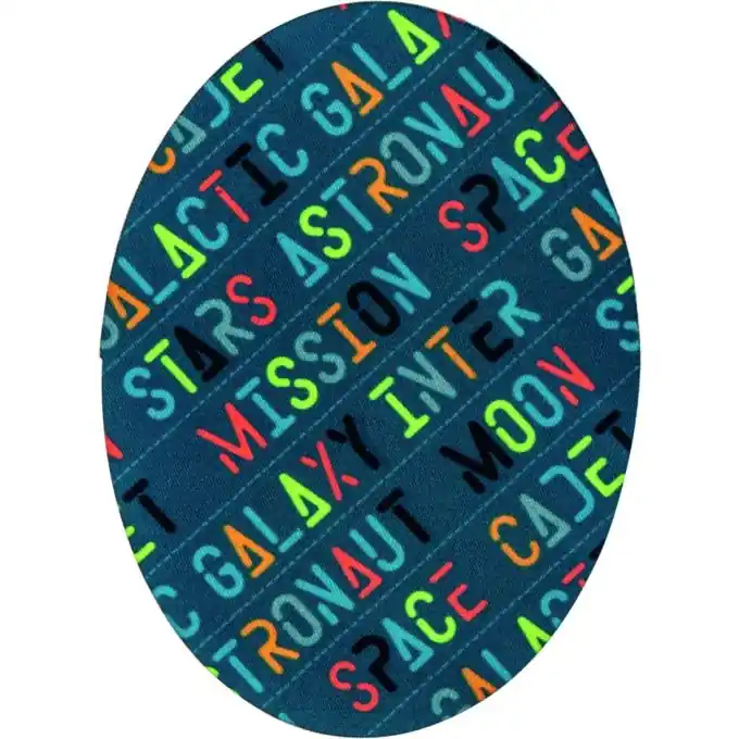 Bügelflicken im Weltraum-Design für abgenutzte Ellbogen und Knie – blau, ausgefallen. Expressversand