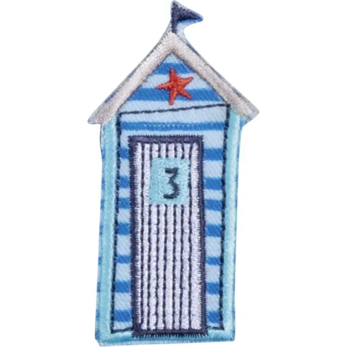 Applikation Kabane blau Markenware