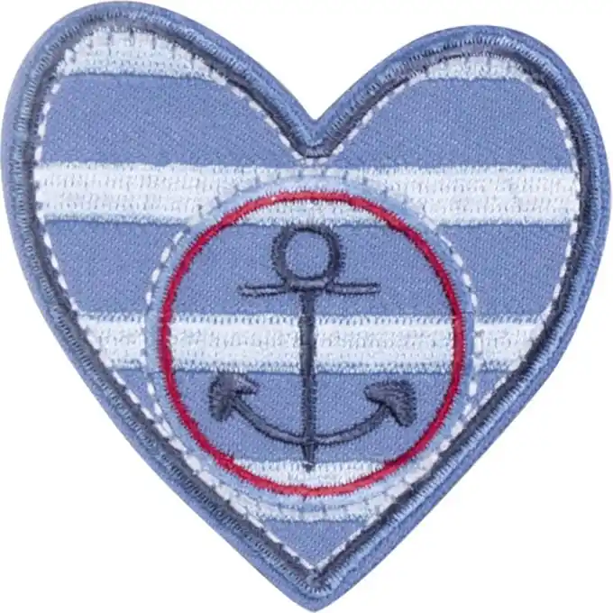 Neu Im Sortiment Herz-Patch zum Reparieren und Personalisieren von Kleidung – blau