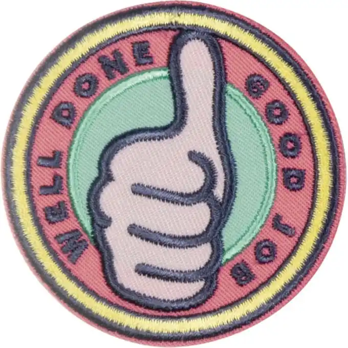 Geld-Zurück-Garantie Applikation Well done Orange