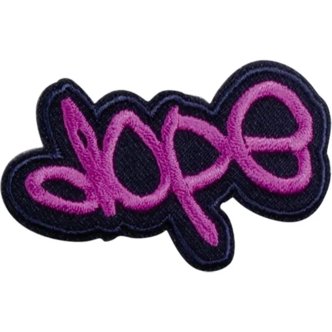 Applikation Dope schwarz pink Markenprodukt