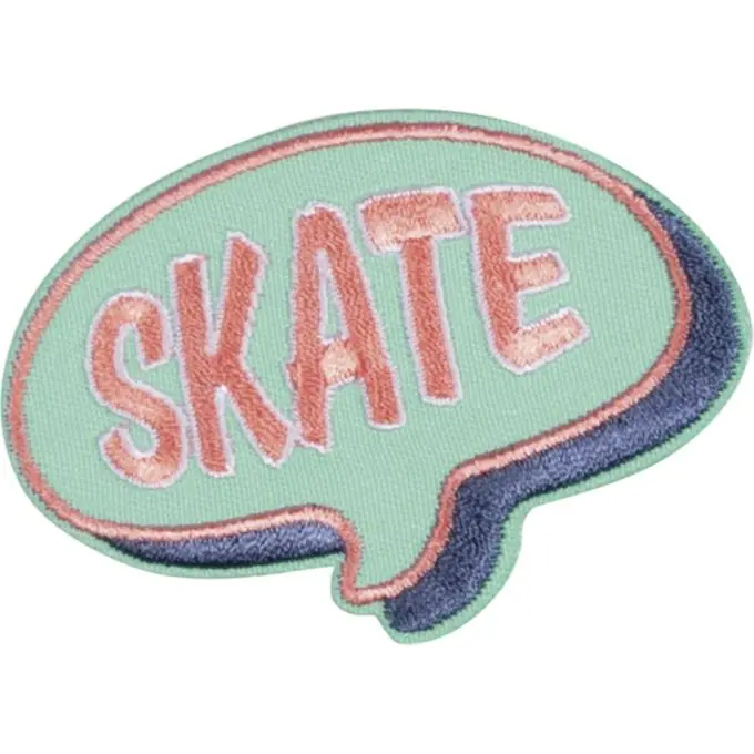 Applikation Skate grün koralle Highlight