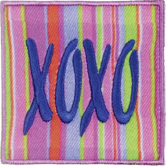 Preisknaller Applikation XOXO blau