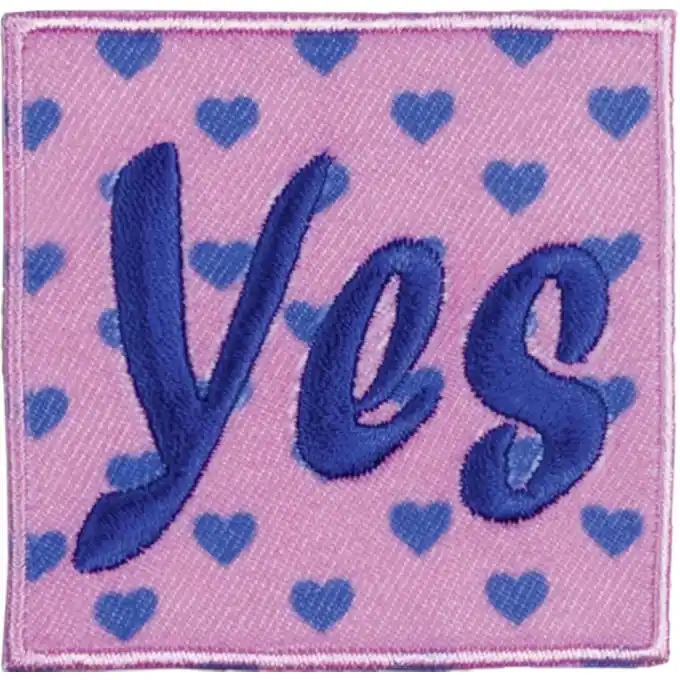 Applikation Herzen blau Yes Knallerangebot