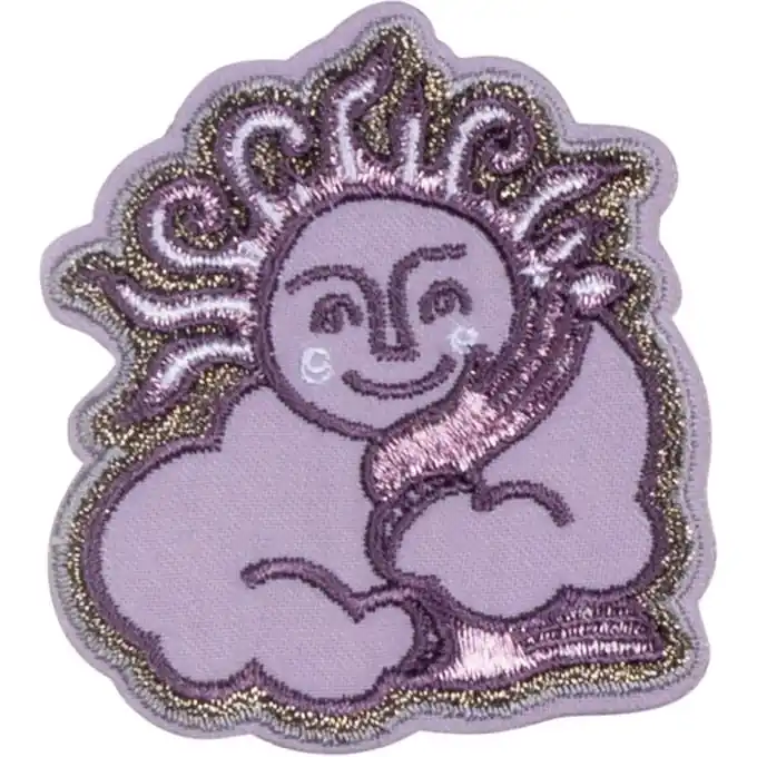 Sale Malve Applikation Sonne Wolke Lurex gold