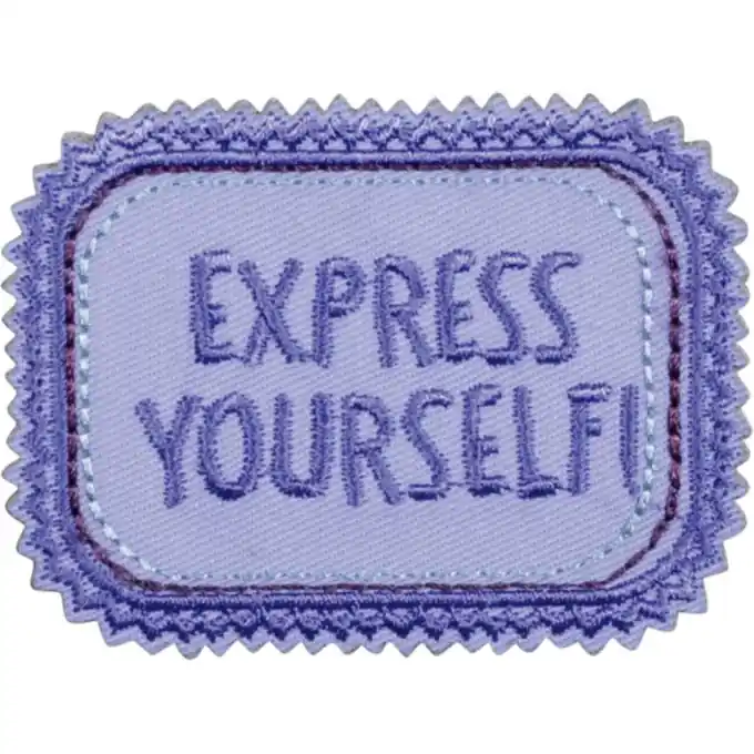 Aktuell Kleidung und Accessoires anpassen: Ausgefallenes violettes Applikation