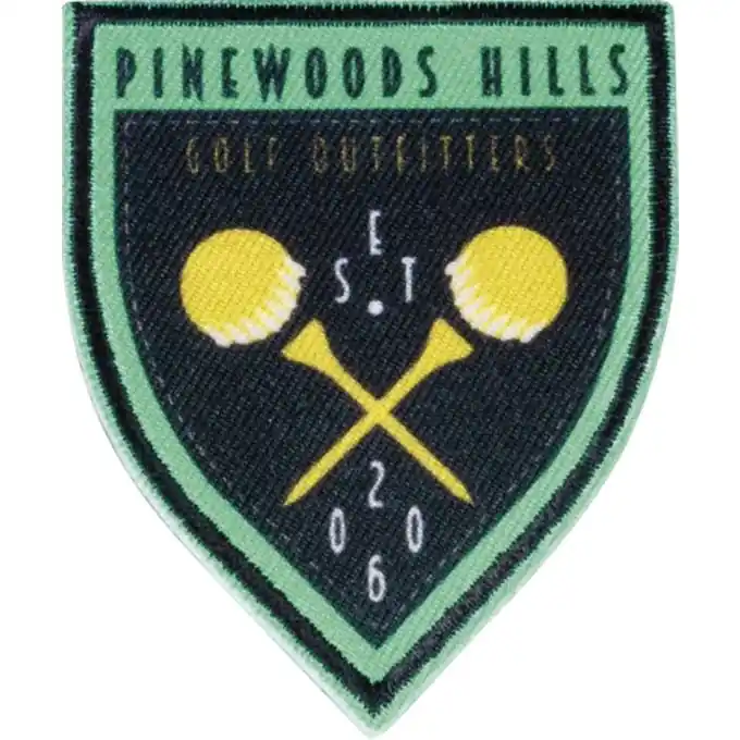 Markenware Grüne Applikation zum kreativen Reparieren und Anpassen