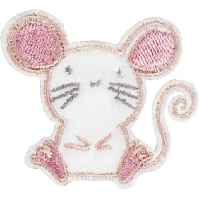 Schnäppchen Tiermuster in Weiß: Schöne Kleidungsreparatur mit Applikation